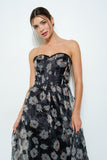 Strapless Corset Floral Maxi - Greige Goods