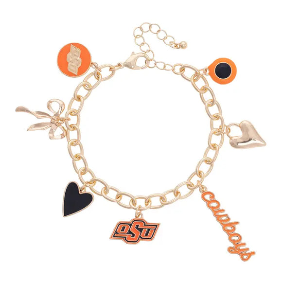 OSU Enamel Charm Bracelet - Greige Goods