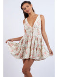 Floral Tiered Mini Dress - Greige Goods