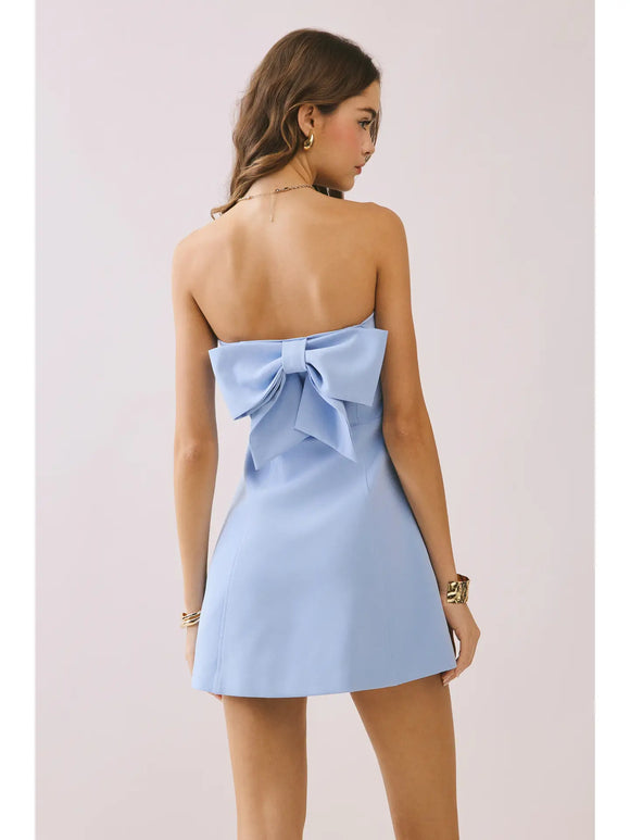 Fit and Flare Bow Dress Greige Goods Fit and Flare Bow Dress Greige Goods