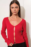 Peekaboo Ribbed Knit Top