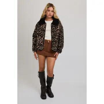 Leopard Fleece Jacket