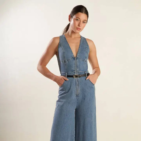 Tank Denim Jumpsuit