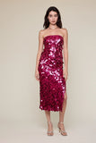 Sequin Side Slit Tube Midi - Greige Goods