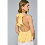 Striped Halter Top - Greige Goods