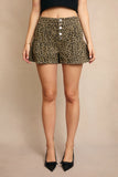 Leopard High Waist Short - Greige Goods