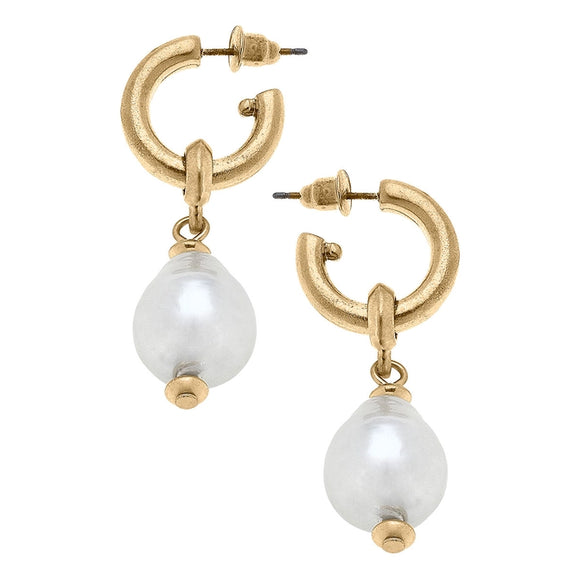 Greta Freshwater Pearl Drop Earring - Greige Goods