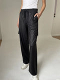 Coated Wide Leg Pant