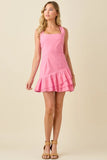 Ruffle Hem Square Neck Mini - Greige Goods