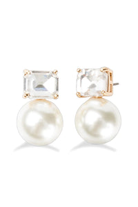 Audrey Pearl Post Earring - Greige Goods