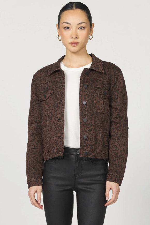 Ainsley Leopard Jacket - Greige Goods
