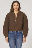 Felicia Sherpa Bomber Jacket - Greige Goods