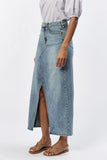 Vianna Front Slit Denim Skirt