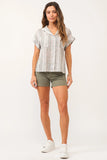 Cali Sage Stripe Shirt - Greige Goods