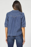 Sidney Denim Top - Greige Goods