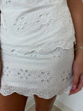 Embroidered Tube Top and Mini Skirt - Greige Goods
