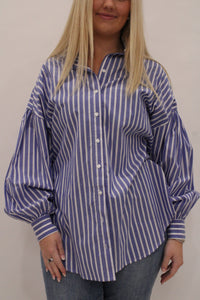 Striped Long Shirt - Greige Goods