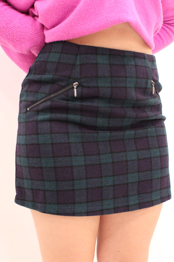Tartan Classic AP Skirt - Greige Goods