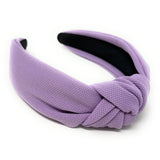 Purple Solid Color Knotted Headband - Greige Goods