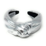 Silver Metallic Knotted Headband - Greige Goods