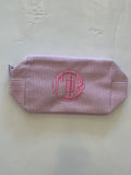 Sorority Seersucker Cosmetic Bag - Greige Goods