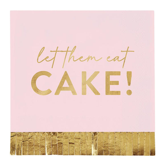 Let Them Eat Cake Fringe Napkin - Greige Goods