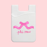 Sorority Bow Phone Wallet - Greige Goods