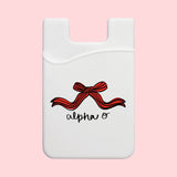 Sorority Bow Phone Wallet - Greige Goods