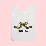 Sorority Bow Phone Wallet - Greige Goods