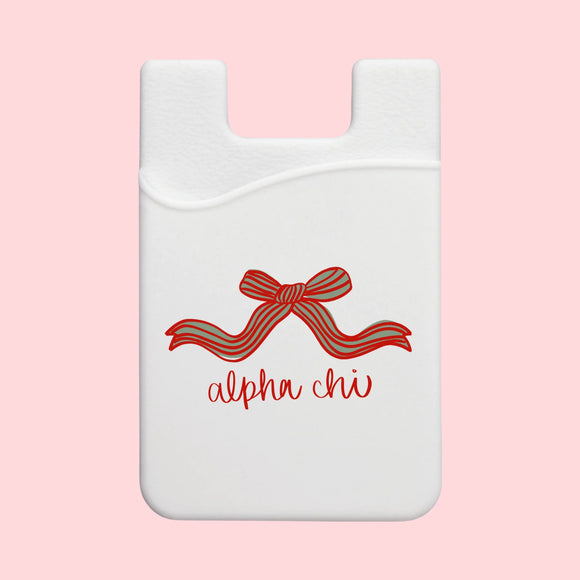 Sorority Bow Phone Wallet - Greige Goods