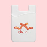 Sorority Bow Phone Wallet - Greige Goods