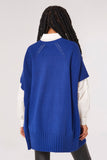 Mixed Panel Oversized Poncho - Greige Goods