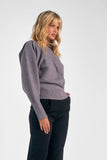 Crew Neck Dolman Sleeve Sweater - Greige Goods