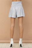 Smocked Waist Metallic Shorts - Greige Goods