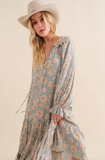 Dobby Floral Maxi Dress - Greige Goods