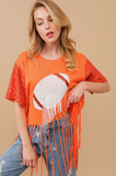 Football Sequin Fringe Tee - Greige Goods