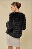 Faux Fur Open Front Jacket - Greige Goods