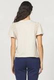 Francie Flutter Sleeve Top - Greige Goods