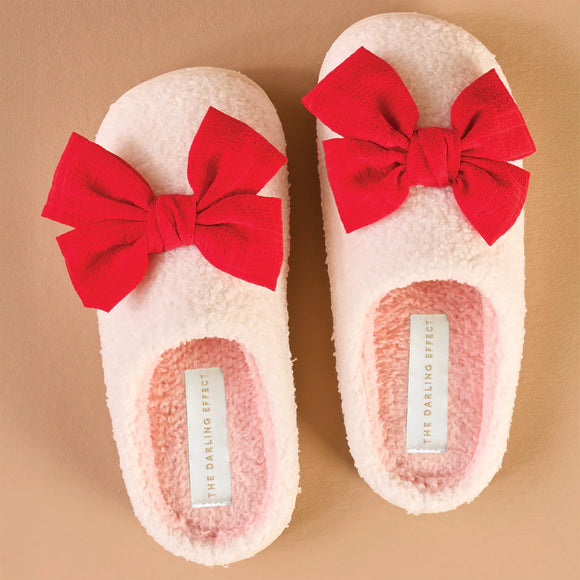 Betty Bow Slippers - Greige Goods