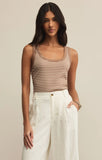Elin Stripe Rib Tank - Greige Goods