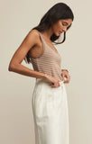 Elin Stripe Rib Tank - Greige Goods