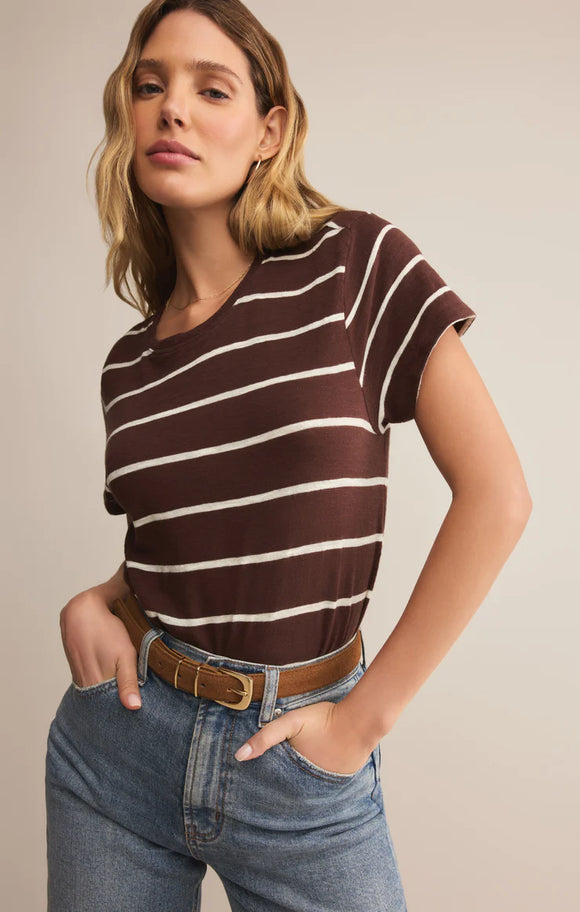 Foundation Stripe Tee - Greige Goods