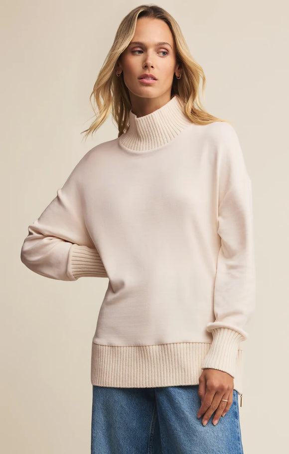 Sable Rib Sweatshirt - Greige Goods