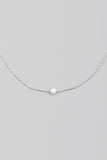 Dainty Chain Pearl Charm Necklace