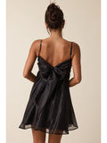 Open Back Sheer Mini Dress