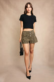 Leopard High Waist Short - Greige Goods