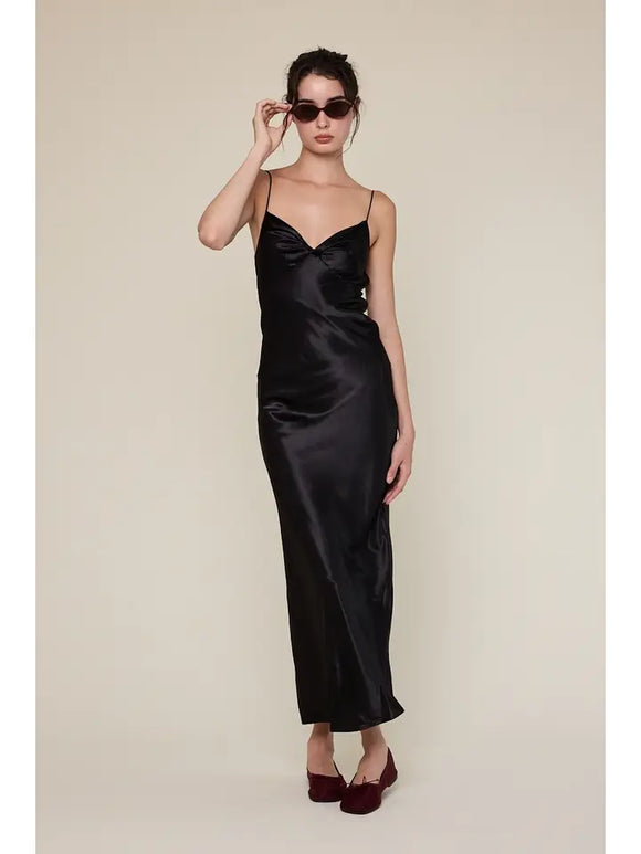 Satin Twisted Bias Midi