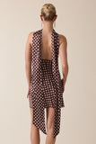 Polka Dot Scarf Mini Dress - Greige Goods