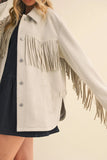 Suede Tassel Jacket - Greige Goods