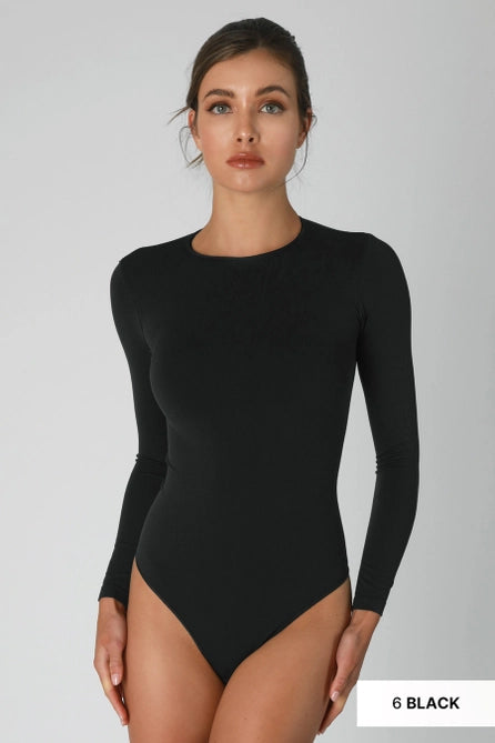 LS High Neck Bodysuit - Greige Goods